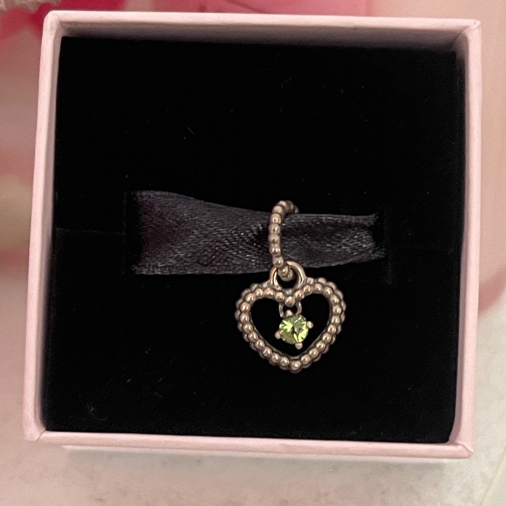 Pandora August peridot charm